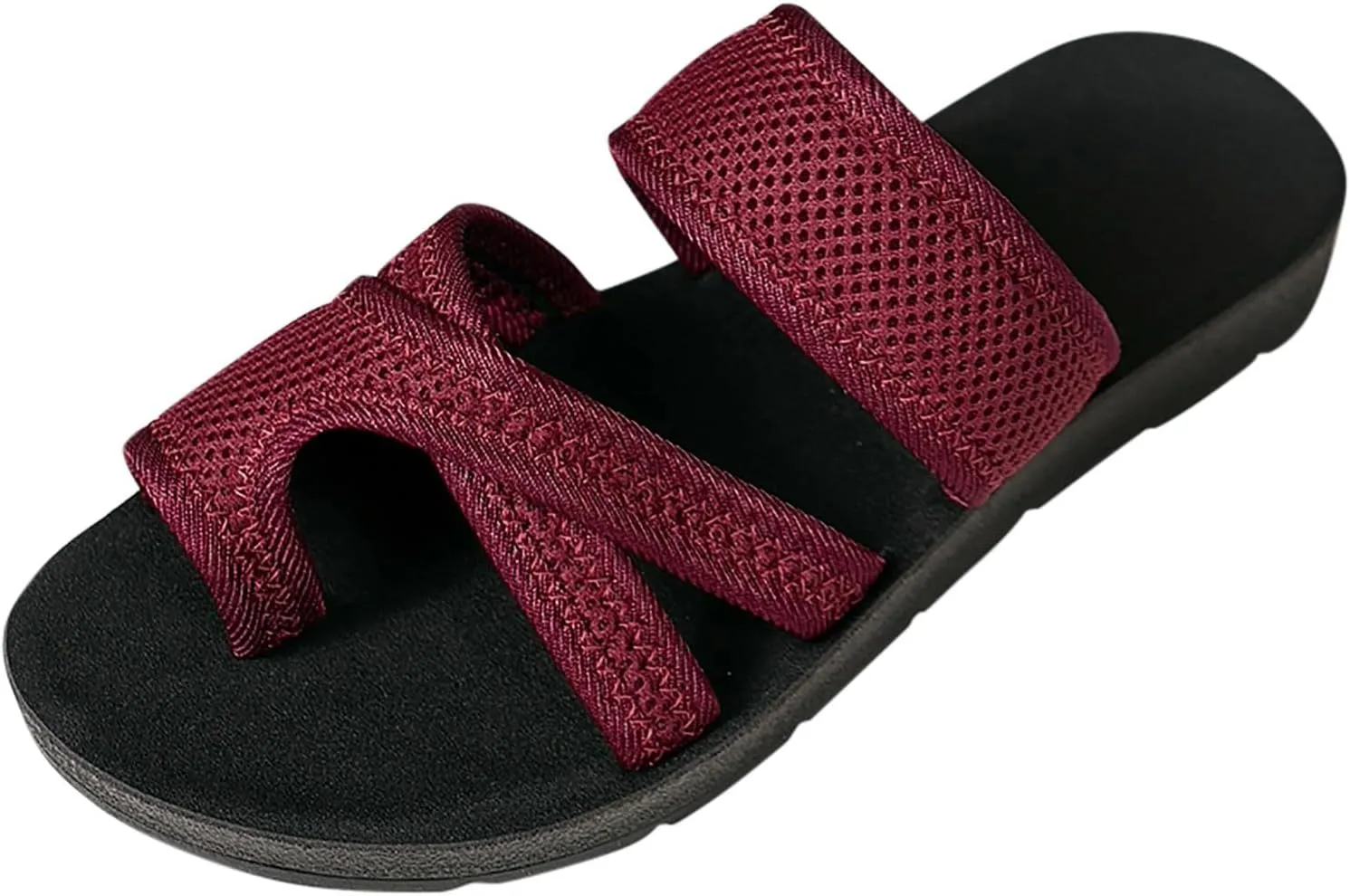 2024 Women's Hollow Mesh Slide Sandals - Breathable Orthopedic Arch Support Mesh Sandals Beach Slip On Walking Shoes