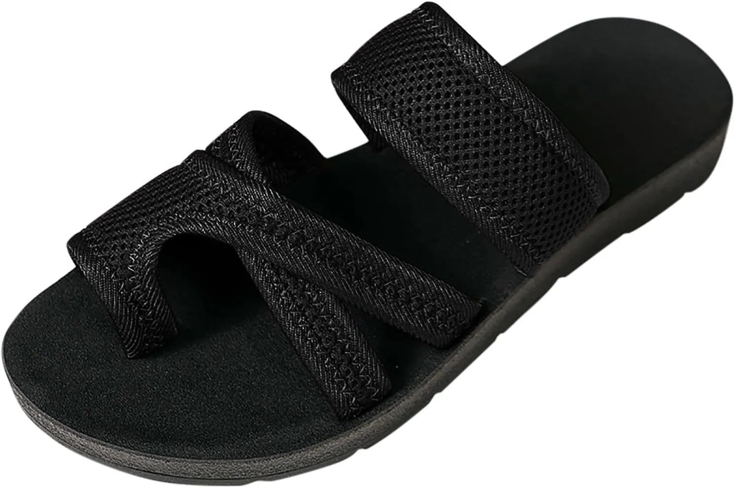 2024 Women's Hollow Mesh Slide Sandals - Orthopedic Arch Support Breathable Mesh Sandals Slip On Beach Walking Shoes