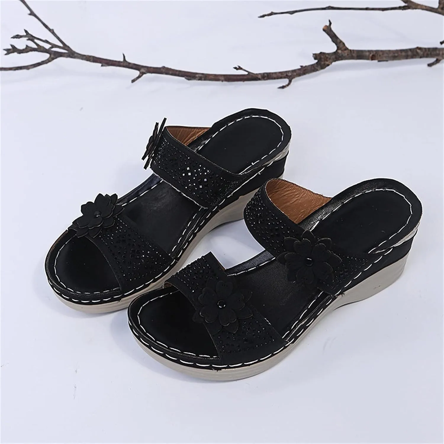 2024 Womens Wedge Sandals Dressy: Comfortable Orthopedic Sandals Summer Chunky Heels Fashion Walking Platform