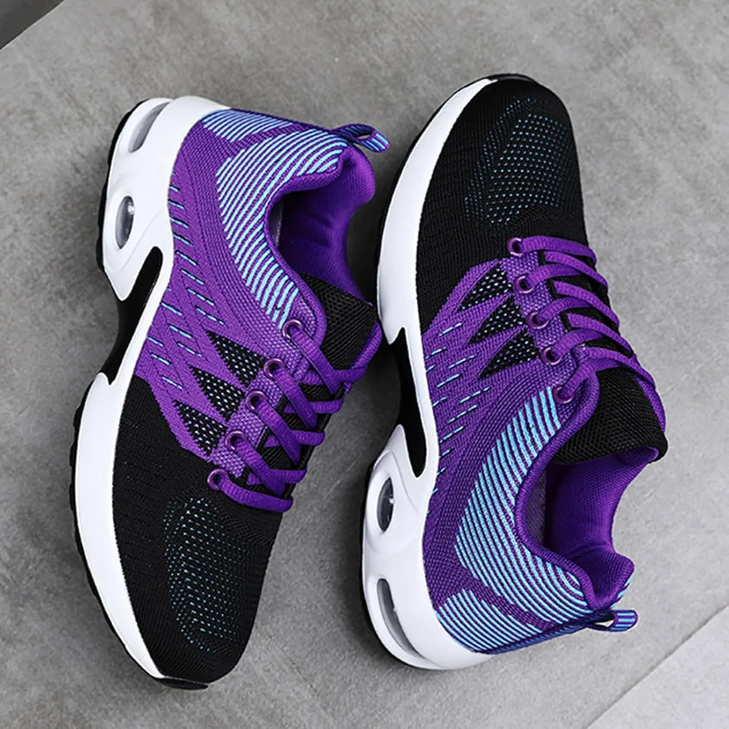 Air Cushion Sole Sneakers for Women Lightweight Casual Sneakers for Gym Travel Work Arch Support Walking Shoe
