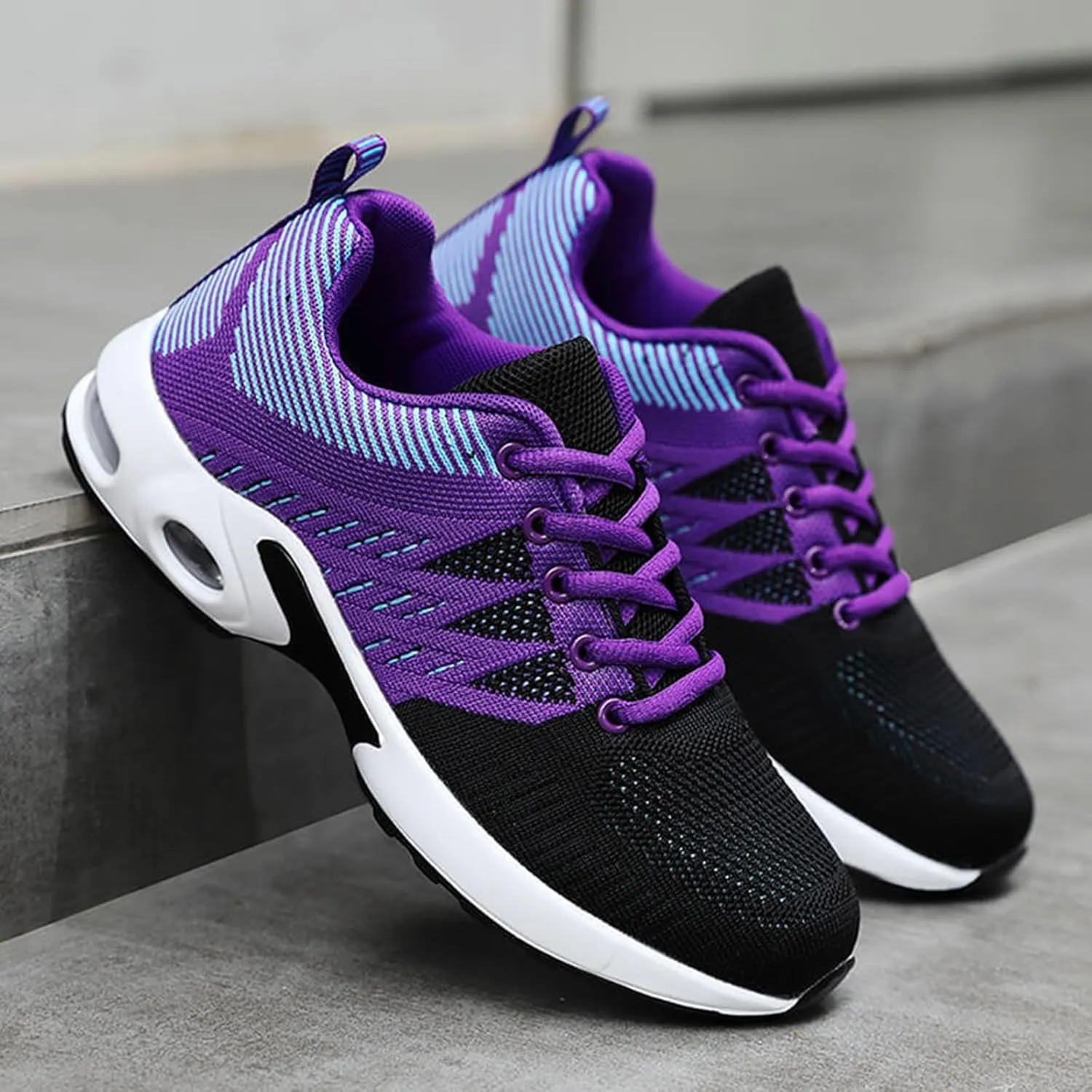 Air Cushion Sole Sneakers for Women Lightweight Casual Sneakers for Gym Travel Work Arch Support Walking Shoe