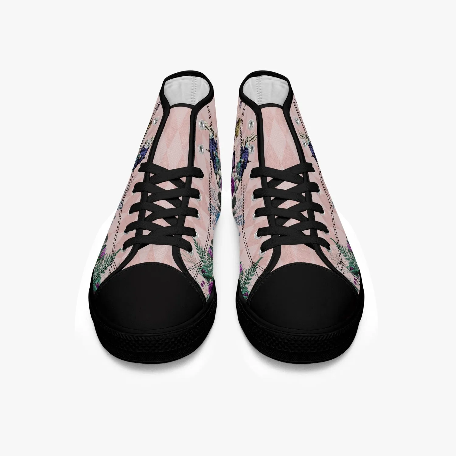 Alice in Wonderland high top womens sneakers  - The White Rabbit and Alice hi top sneakers (JPSN5)