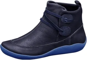 AMDBEL Ankle Boots for Women Cut Out Slip On Short Chunky Stacked Heel Perforated Side V Cut Western Booties Cutout Shoes