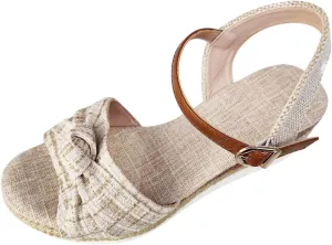 AMDBEL Orthopedic Sandals for Women Wedge, Women Walking Slippers with Arch Support Wedge Sandals Summer Dressy Open Toe Ankle Strap Platform Beach Casual Slip on Sandals Beach Dress Comfortable
