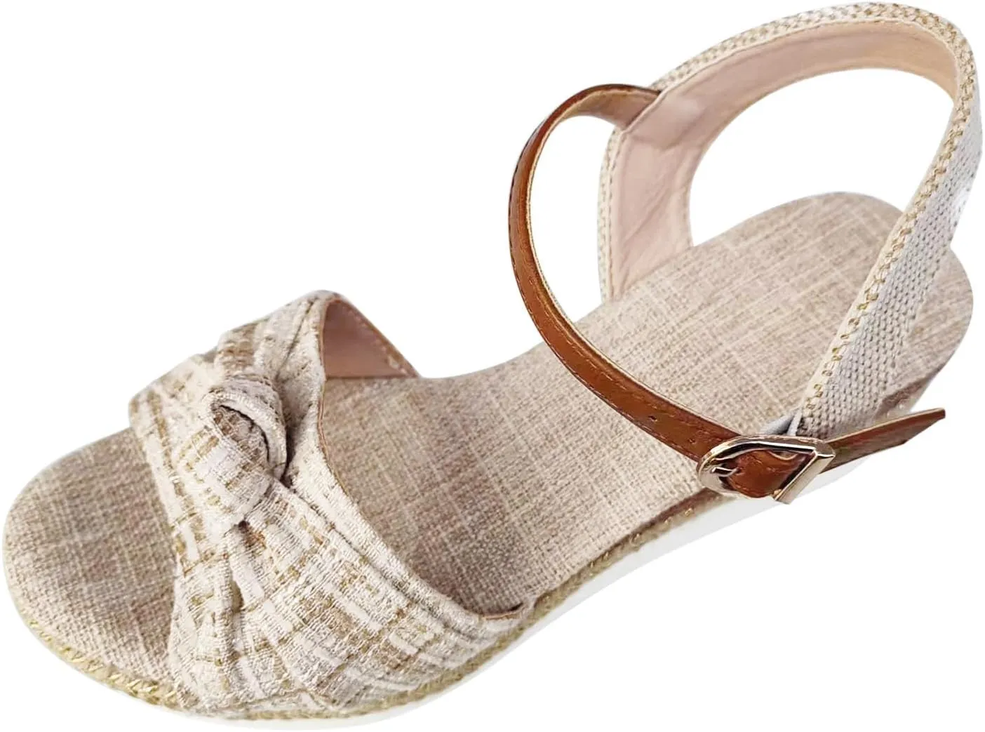 AMDBEL Orthopedic Sandals for Women Wedge, Women Walking Slippers with Arch Support Wedge Sandals Summer Dressy Open Toe Ankle Strap Platform Beach Casual Slip on Sandals Beach Dress Comfortable