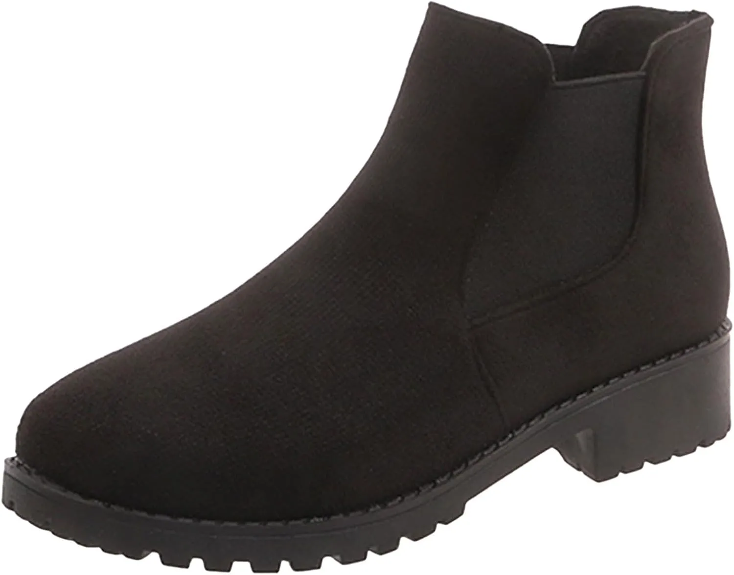 Ankle Boots for Women Comfy Womens Boots Autumn And Winter Suede Round Toe Elastic Mouth Sleeve Low Heel Boots