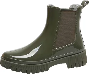 Ankle Boots for Women Mid Calf Boots Womens Fashion New Low Tube Outer Wear Waterproof Non-Slip Boots Rain Boots