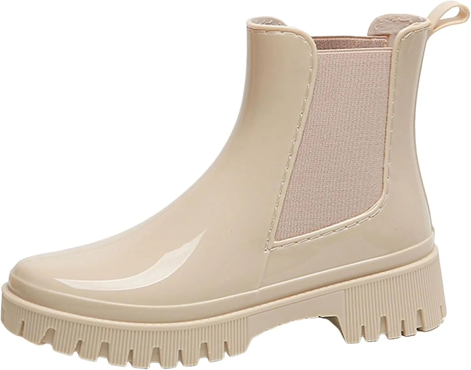 Ankle Boots for Women Mid Calf Boots Womens Fashion New Low Tube Outer Wear Waterproof Non-Slip Boots Rain Boots