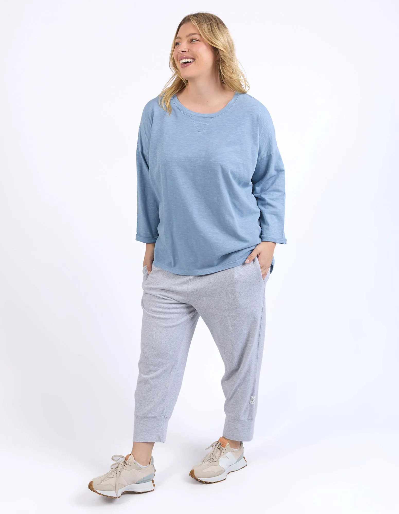 Annie Lightweight Top - Steel Blue