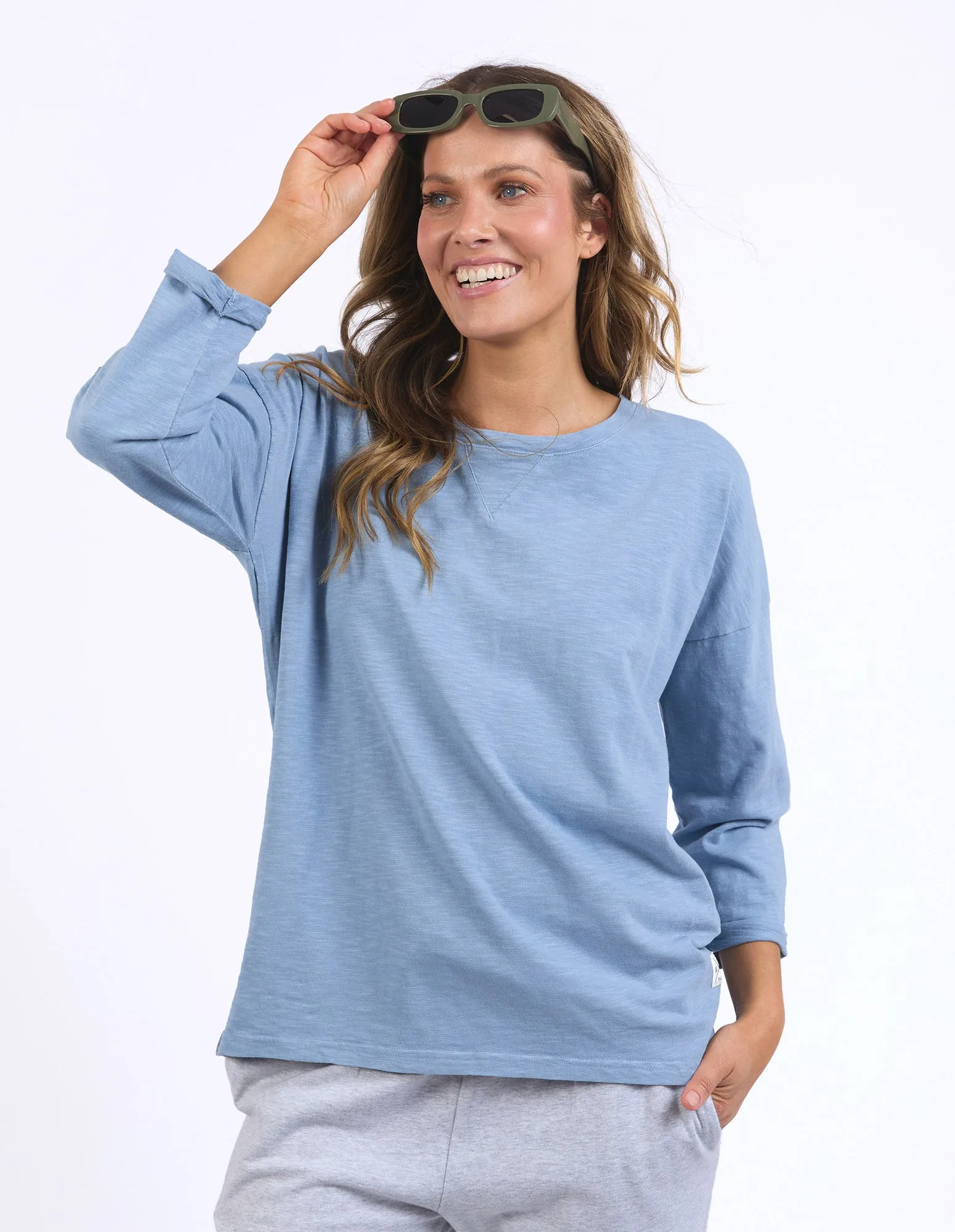 Annie Lightweight Top - Steel Blue