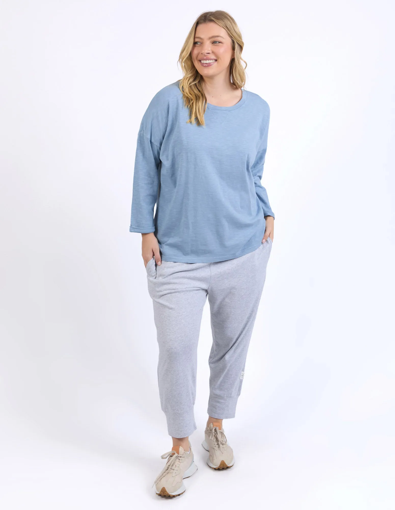 Annie Lightweight Top - Steel Blue