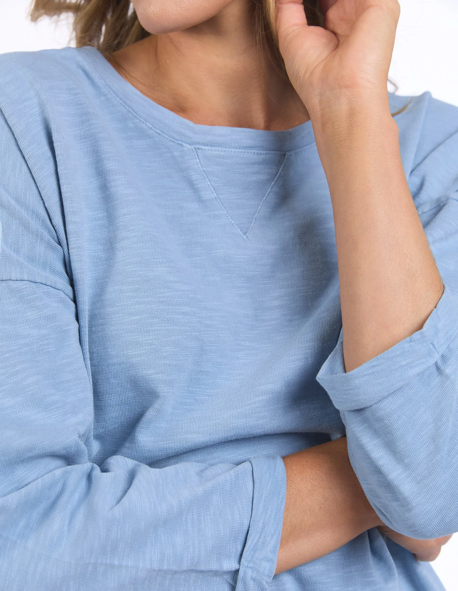 Annie Lightweight Top - Steel Blue