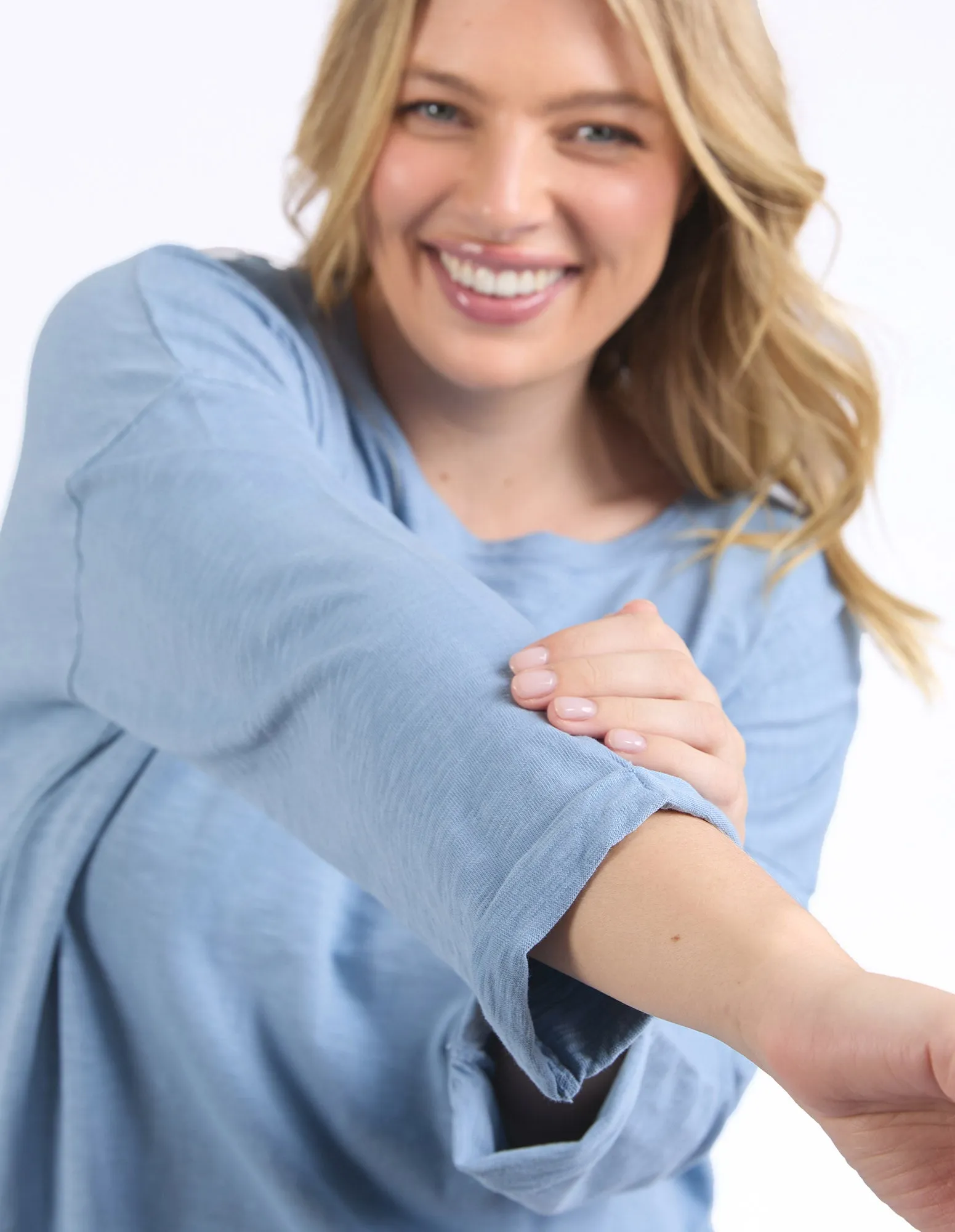 Annie Lightweight Top - Steel Blue