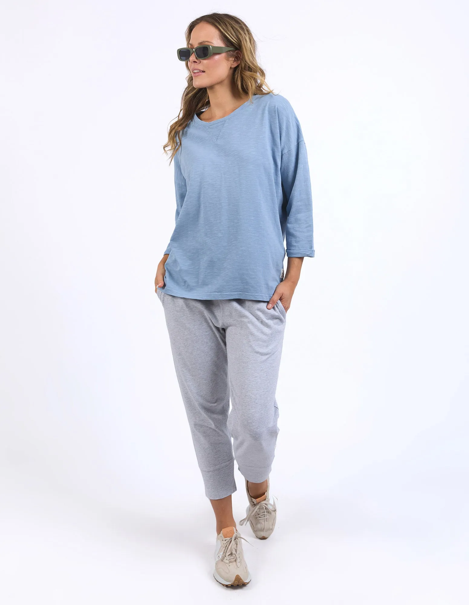 Annie Lightweight Top - Steel Blue