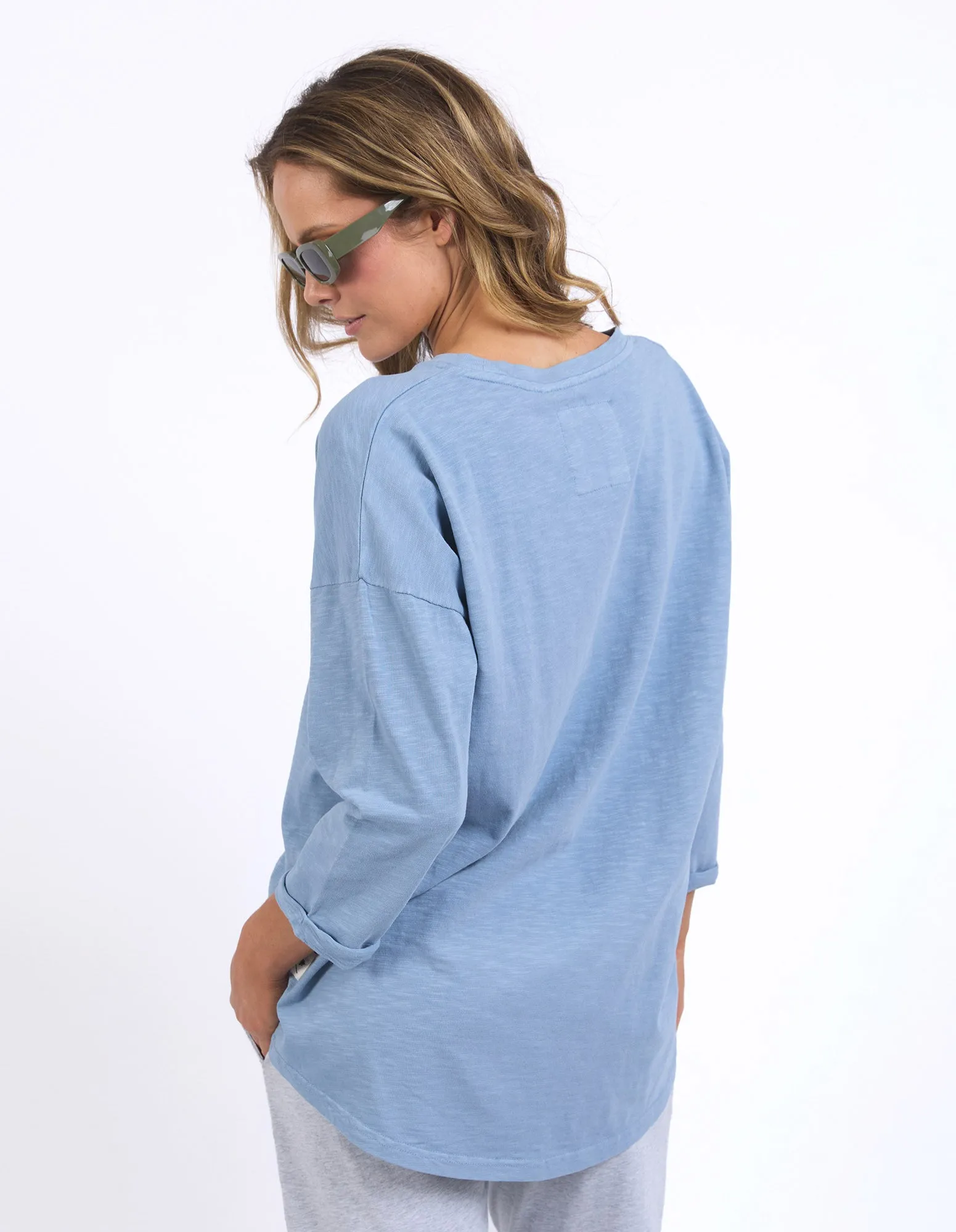 Annie Lightweight Top - Steel Blue