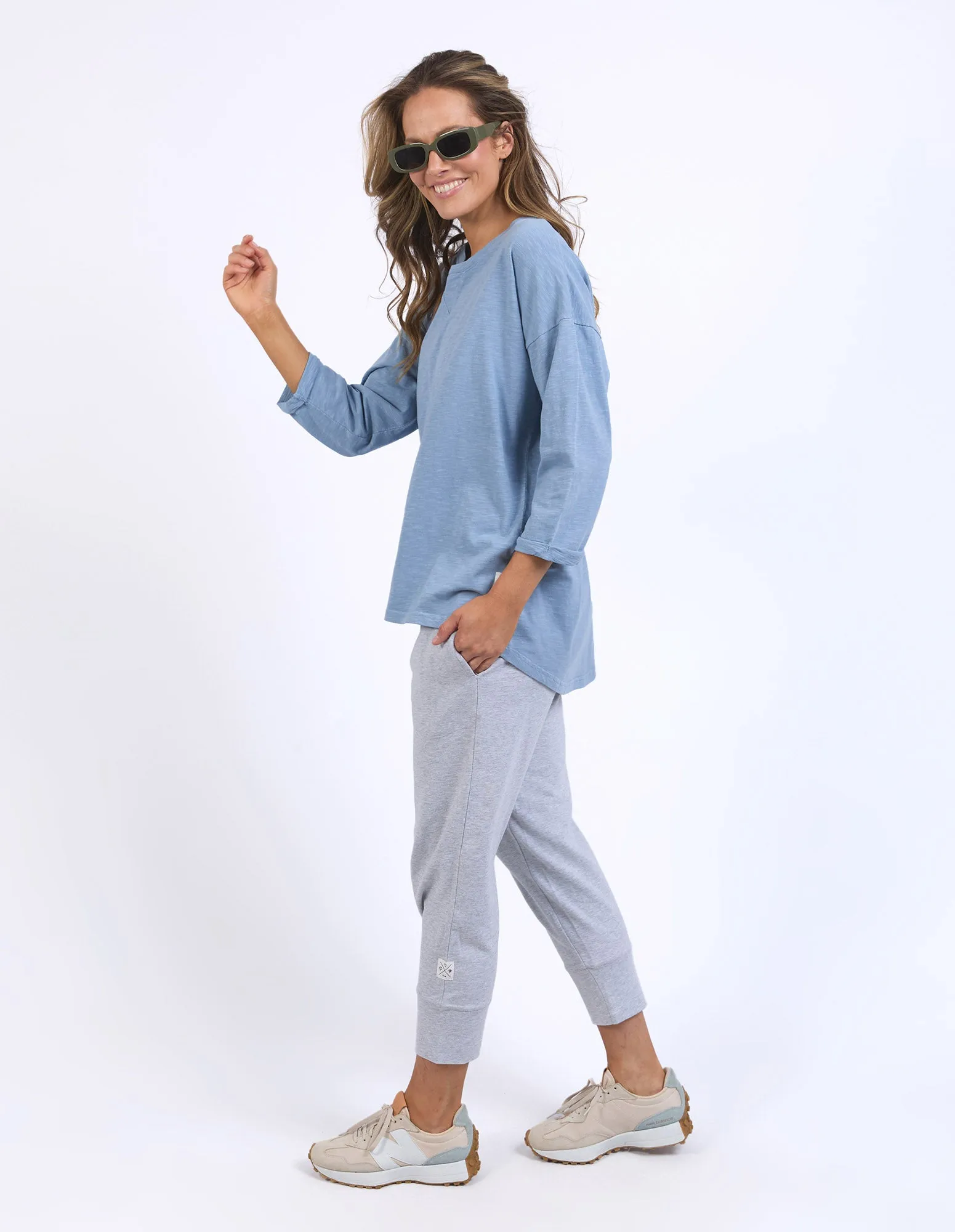 Annie Lightweight Top - Steel Blue