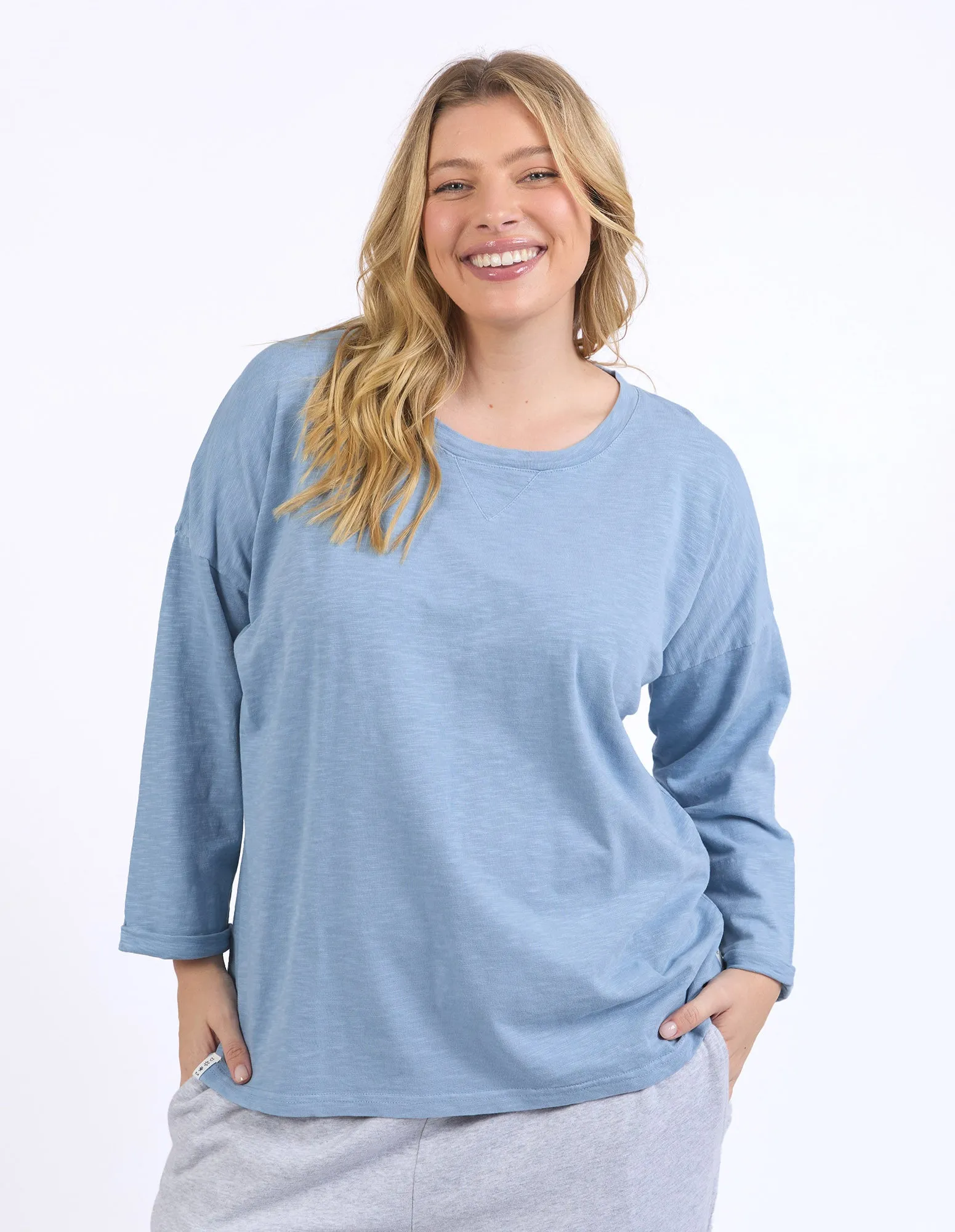 Annie Lightweight Top - Steel Blue