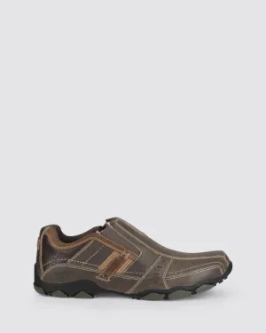 BECKER SLIP ON SNEAKERS SMOKEY LEATHER
