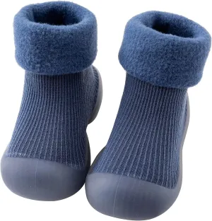 Big Boy Slippers Size 2 Kids Toddler Baby Boys Girls Solid Warm Knit Soft Sole Rubber Boys Slide Shoes Size 2