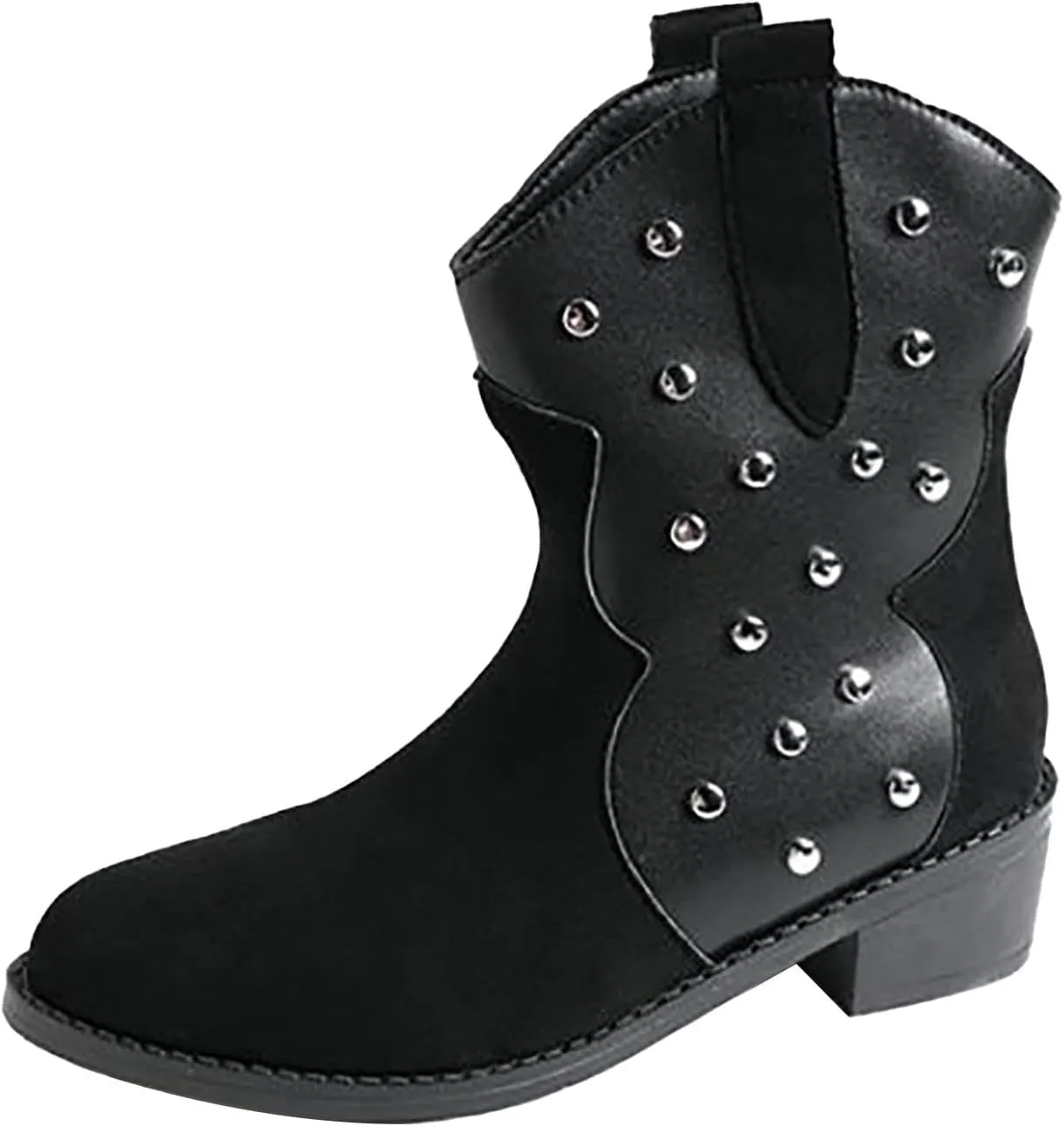 Black Ankle Boots for Women Platform Boots for Women Low Heel Ankle Boots for Women Slip On Booties for Women Boots for Women Ankle Booties Black Boots for Women Ankle Booties