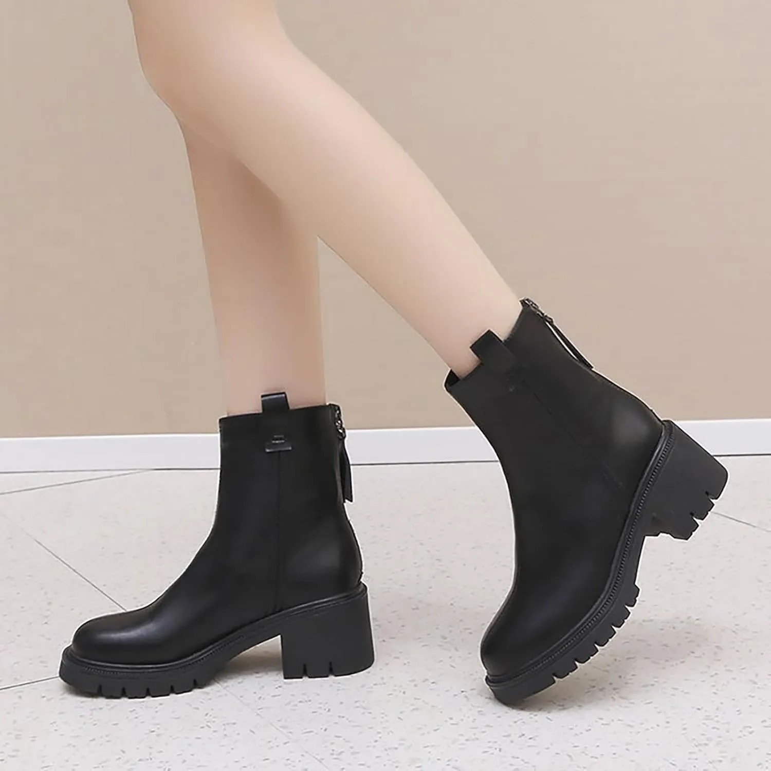 Black Booties for Women Cow Print Boots for Women Heel Boots for Women Flat Heel Cowboy Boots Women Womens Fall Booties and Ankle Boots Wedges Women's Wide Width Ankle Booties