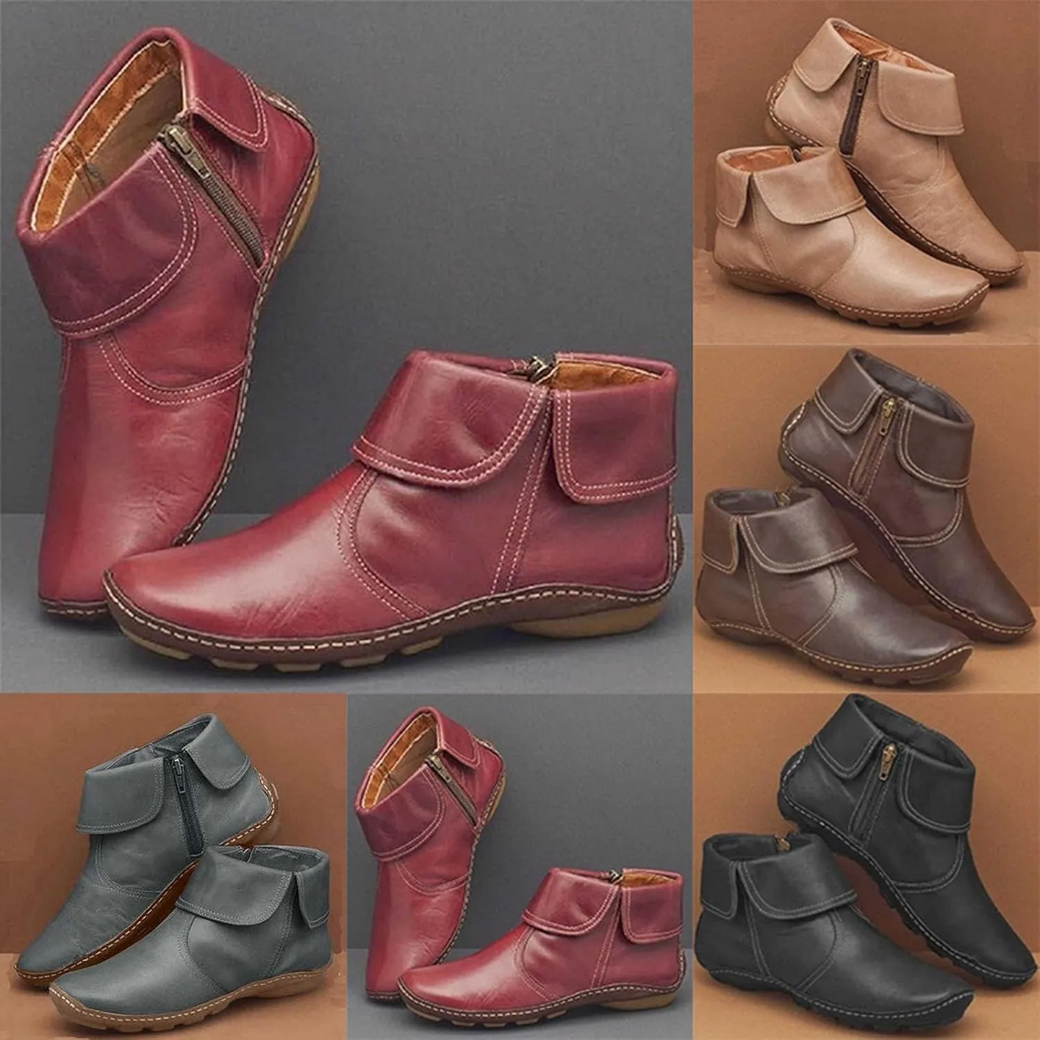 Black Cowboy Boots for Women Ankle Lace Up Boot for Women Ankle Booties Women Boots Ankle Dress Shoes for Women Solid Color Comfy Casual Square Toe Slip On Side Zipper