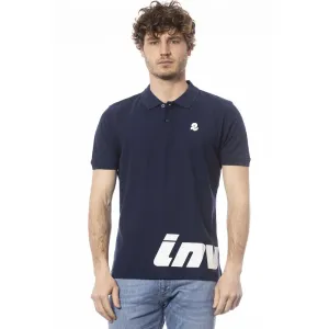Blue Cotton Men's Polo Shirt