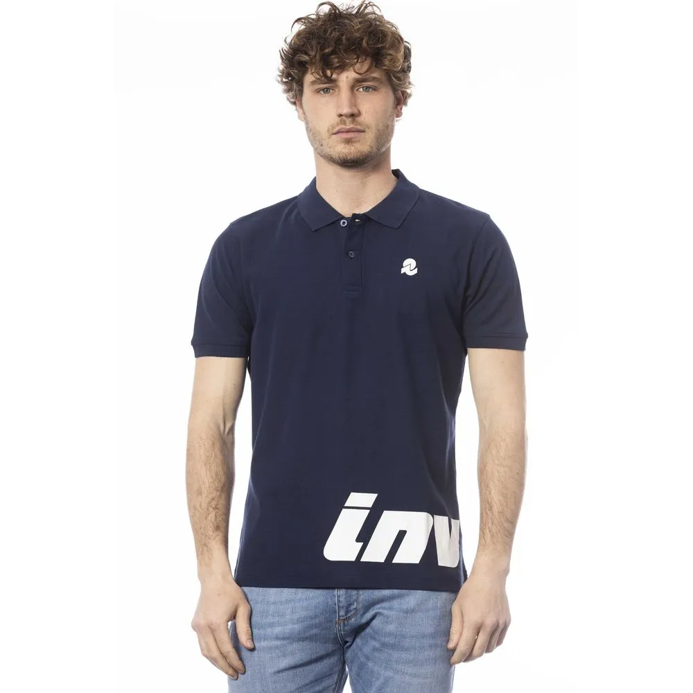 Blue Cotton Men's Polo Shirt