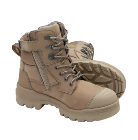 BLUNDSTONE 8063 RotoFlex 150mm Zip Safety Boot - Stone