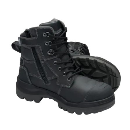 BLUNDSTONE 8071 RotoFlex 150mm Zip Safety Boot - Black