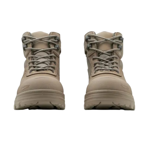 BLUNDSTONE 8553 Unisex RotoFlex Zip Safety Boot - Stone