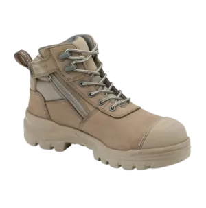 BLUNDSTONE 8553 Unisex RotoFlex Zip Safety Boot - Stone