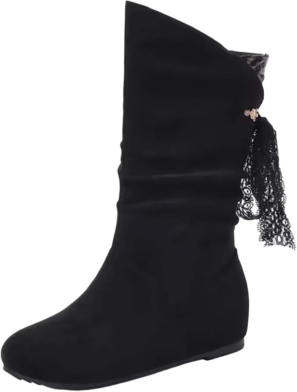 Booties for Women Low Heel Flat Boots Women Chunky Brown Boots Work Boots Black Ankle Boots for Women with Heel Comfort Womens Ankle Booties Low Heel Brown