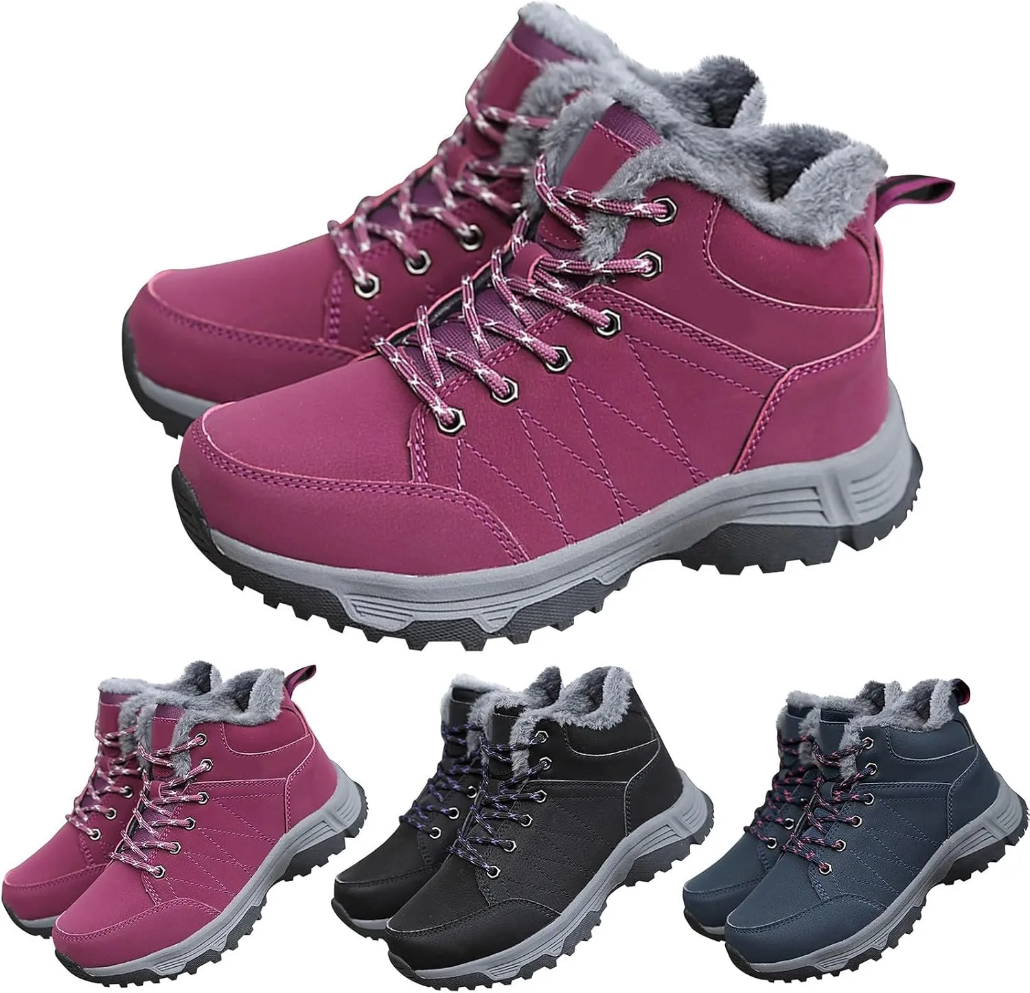 Botas Vaqueras Para Mujer De Invierno Women's Winter Dress Shoes Wide Width Fuzzy Boots Warm Boots Women's Snow Boots Wide Calf October 11-12