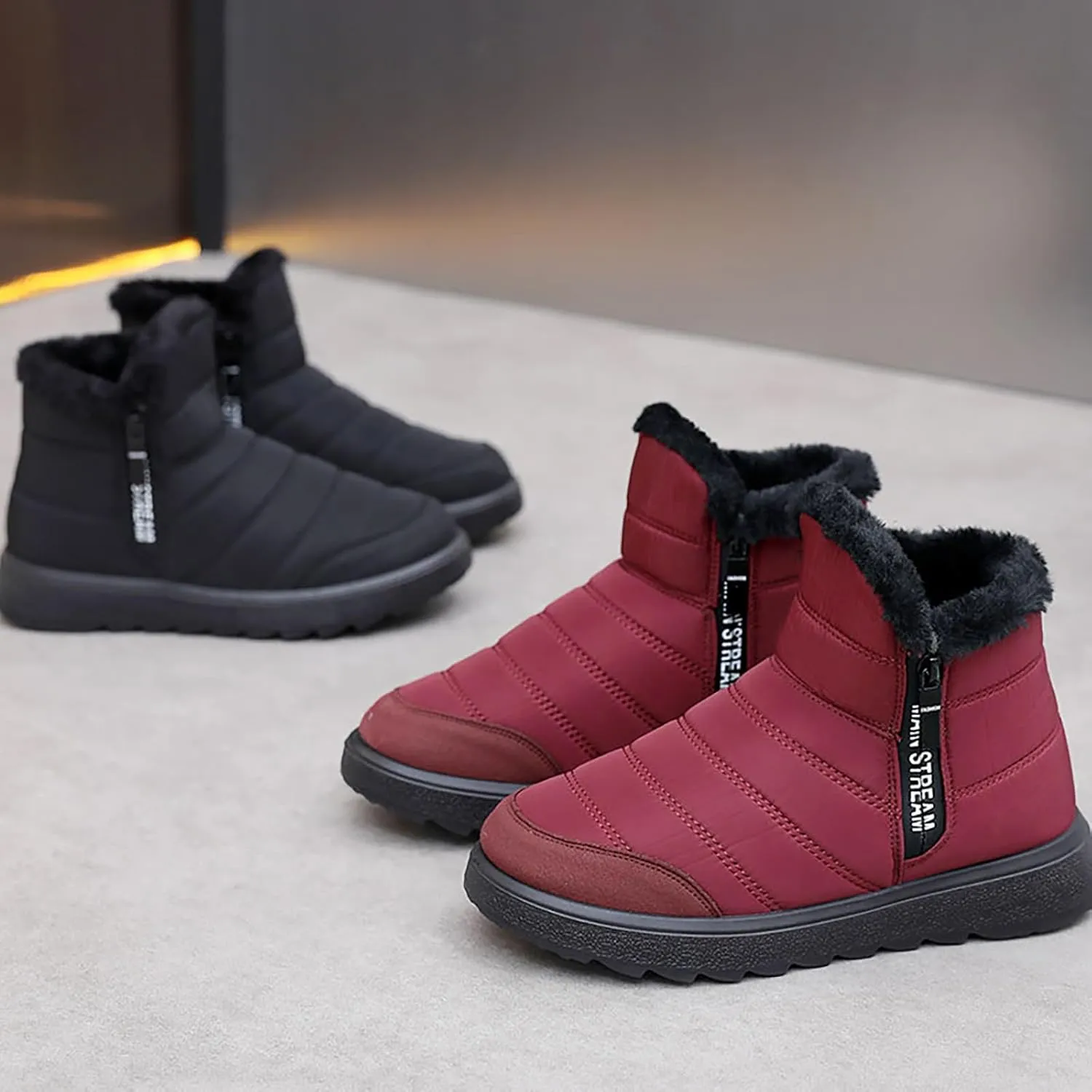 Botas Vaqueras Para Mujer De Invierno Women's Winter Dress Shoes Wide Width Fuzzy Boots Warm Boots Women's Snow Boots Wide Calf October 11-12