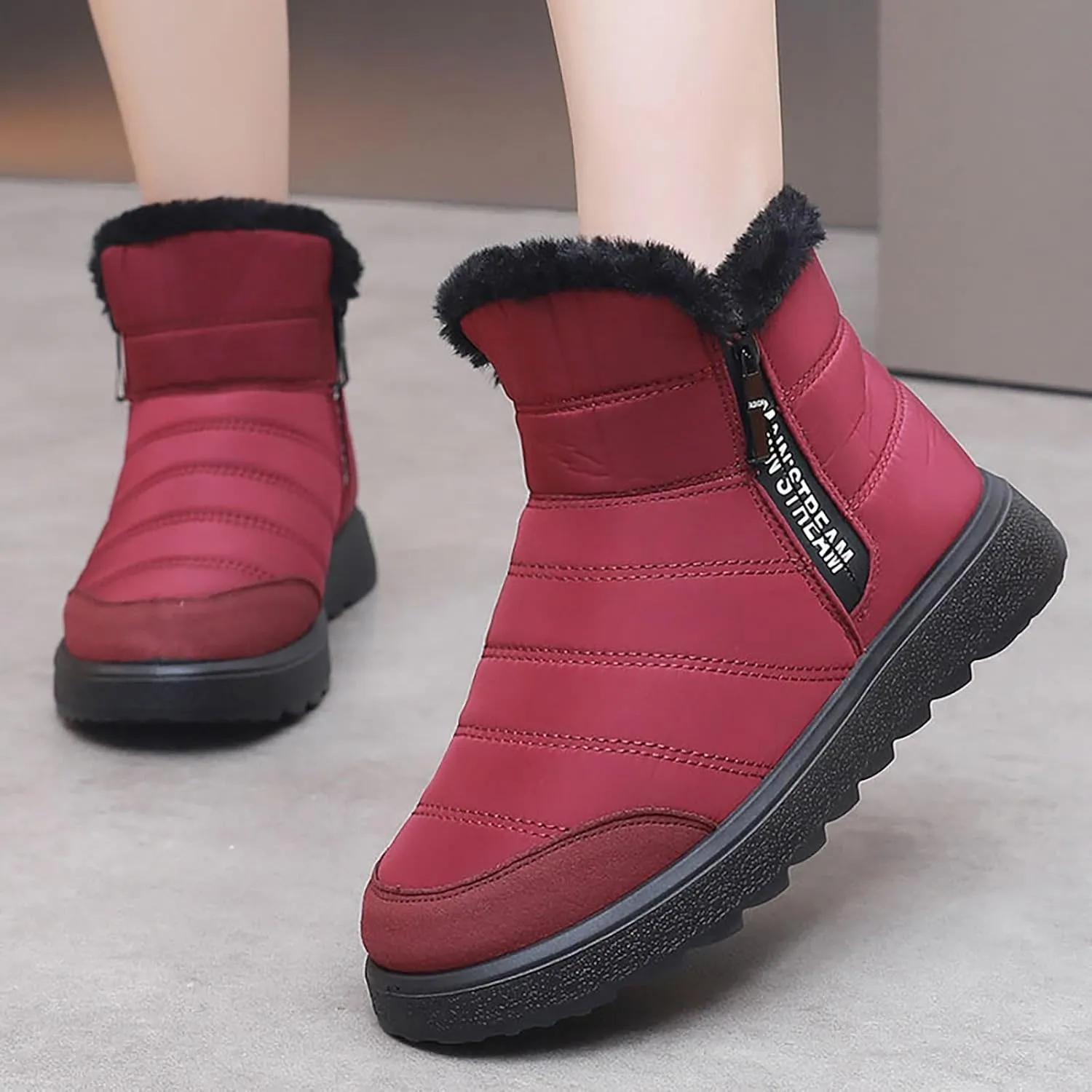 Botas Vaqueras Para Mujer De Invierno Women's Winter Dress Shoes Wide Width Fuzzy Boots Warm Boots Women's Snow Boots Wide Calf October 11-12