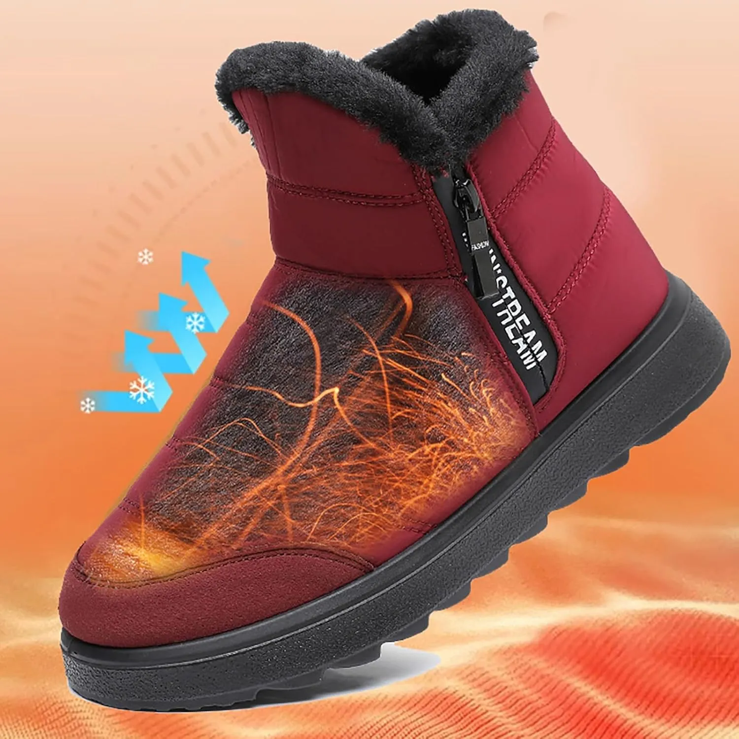 Botas Vaqueras Para Mujer De Invierno Women's Winter Dress Shoes Wide Width Fuzzy Boots Warm Boots Women's Snow Boots Wide Calf October 11-12