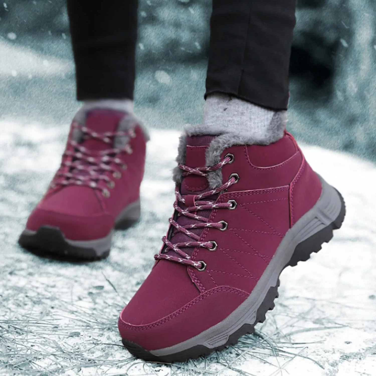 Botas Vaqueras Para Mujer De Invierno Women's Winter Dress Shoes Wide Width Fuzzy Boots Warm Boots Women's Snow Boots Wide Calf October 11-12