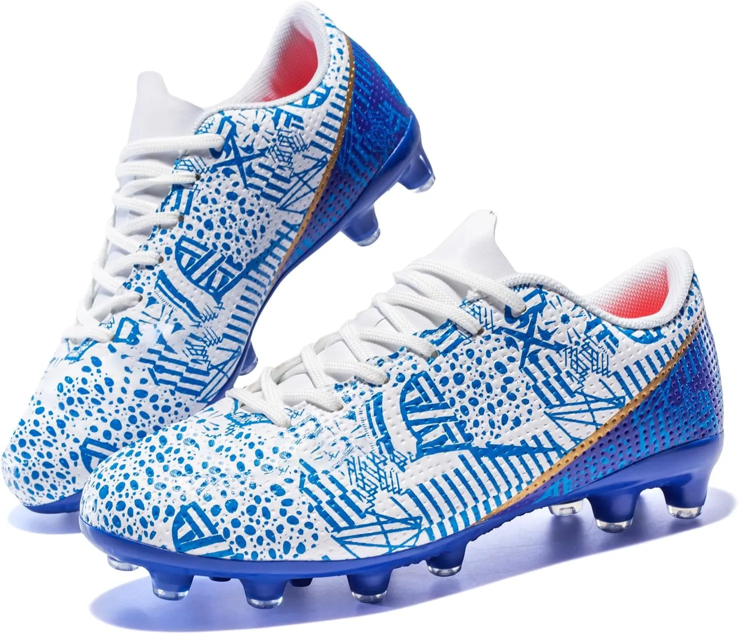 Boys Girls Soccer Shoes Kids Football Cleats Turf Indoor Low-Top Non-Slip Sneakers for Youth