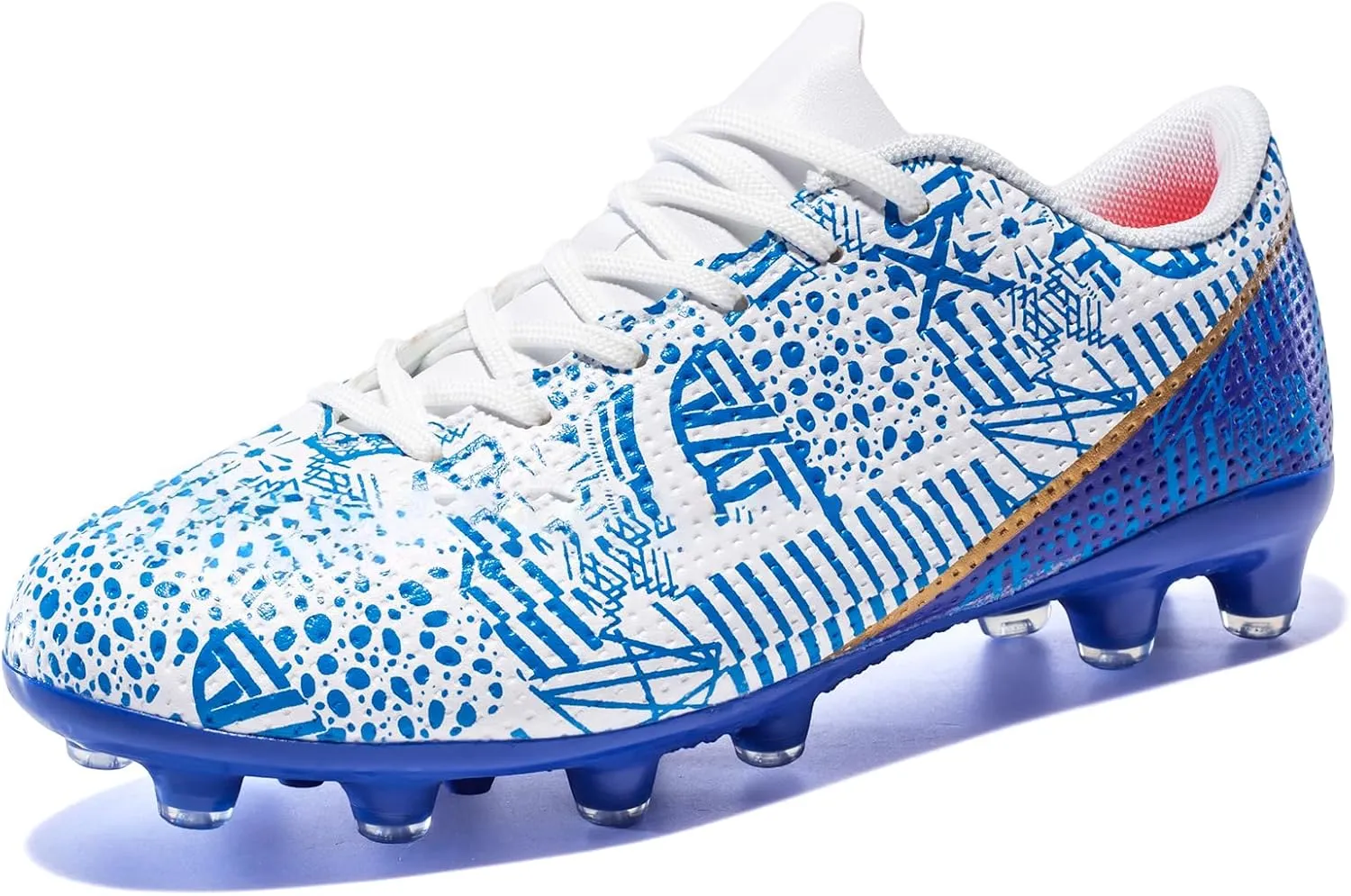 Boys Girls Soccer Shoes Kids Football Cleats Turf Indoor Low-Top Non-Slip Sneakers for Youth