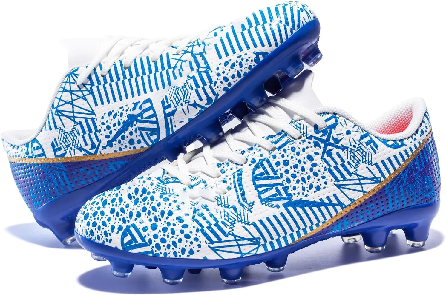 Boys Girls Soccer Shoes Kids Football Cleats Turf Indoor Low-Top Non-Slip Sneakers for Youth