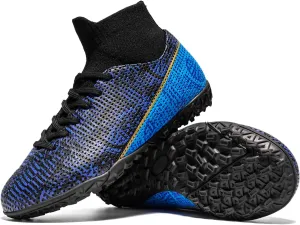 Boys Indoor Turf Soccer Shoes Girls Football Futsal Shoes Blue