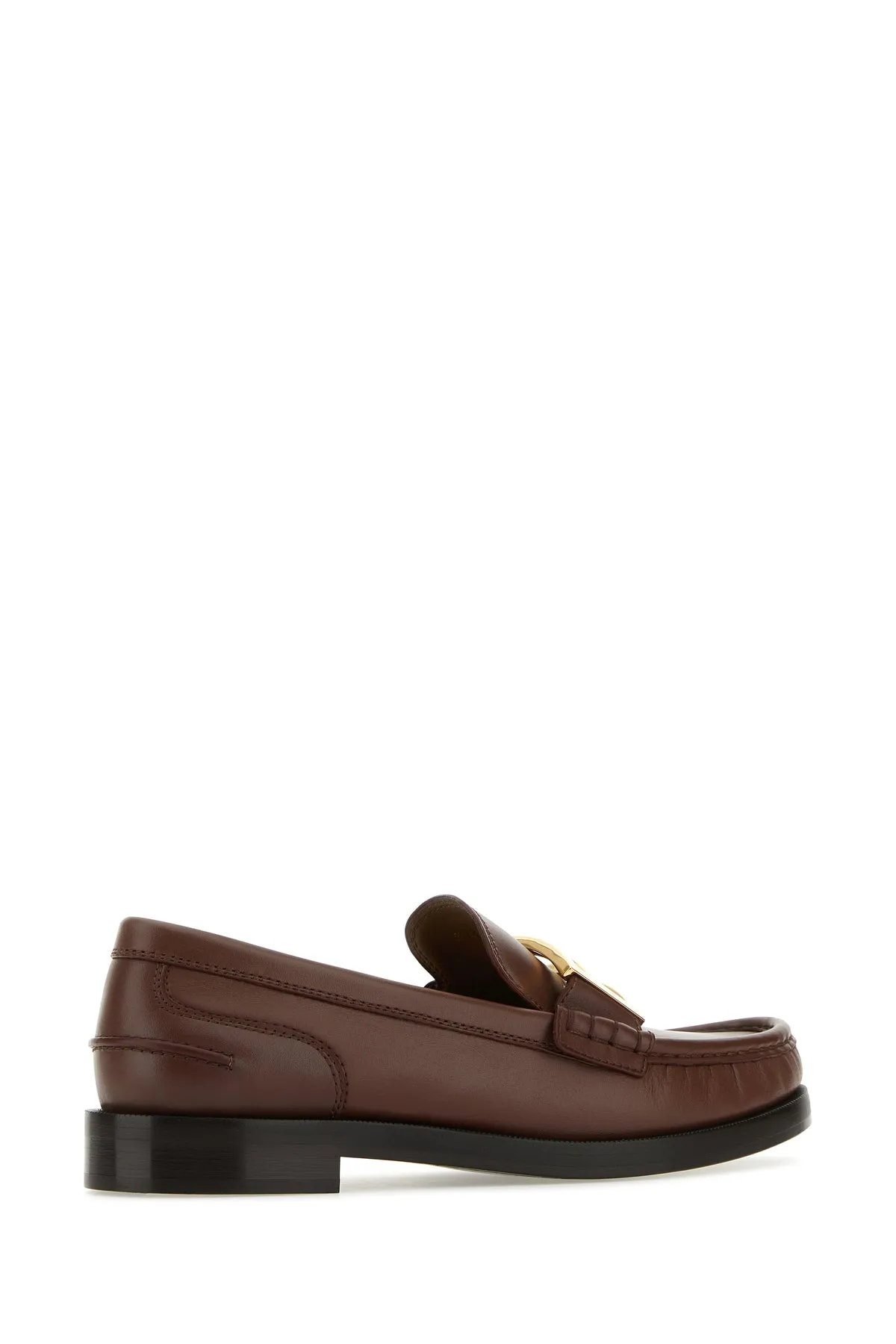 Brown leather Baguette loafers