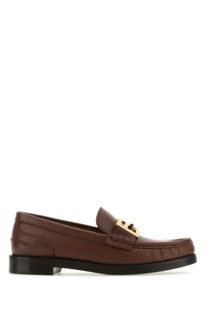 Brown leather Baguette loafers