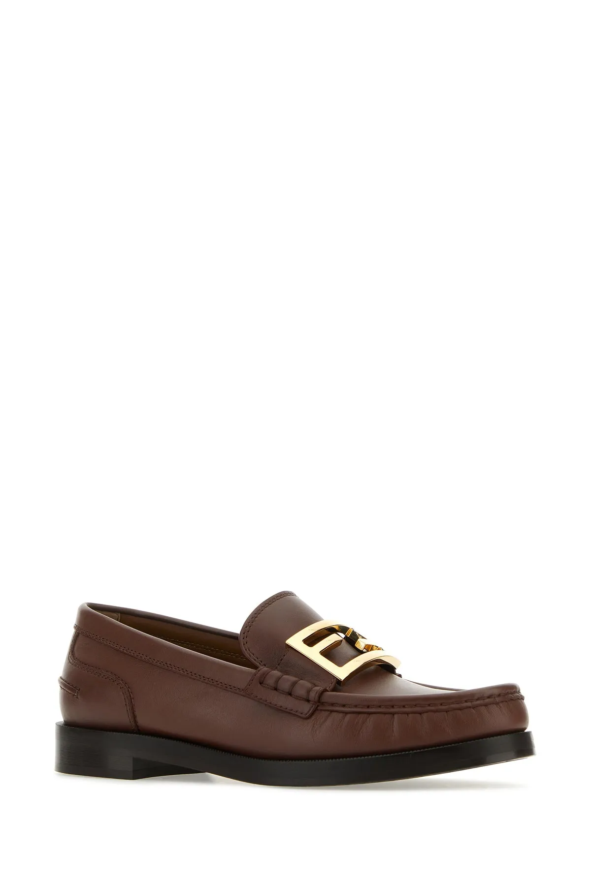 Brown leather Baguette loafers