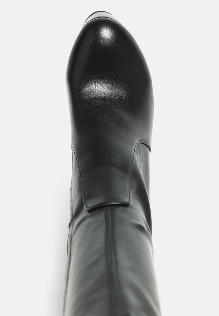 bubble high block heeled over the knee boots