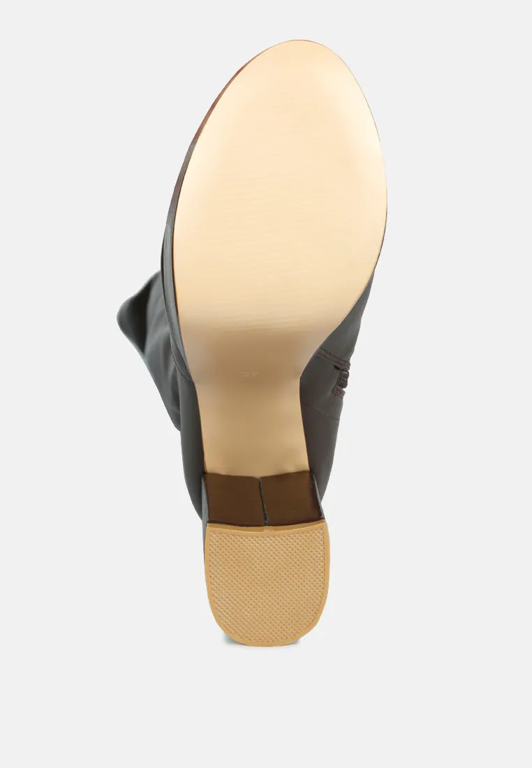 bubble high block heeled over the knee boots