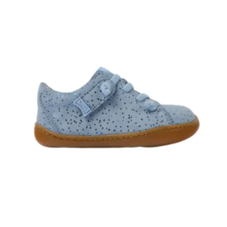 Camper Peu Cami - Light Blue Leather First Walker Shoe