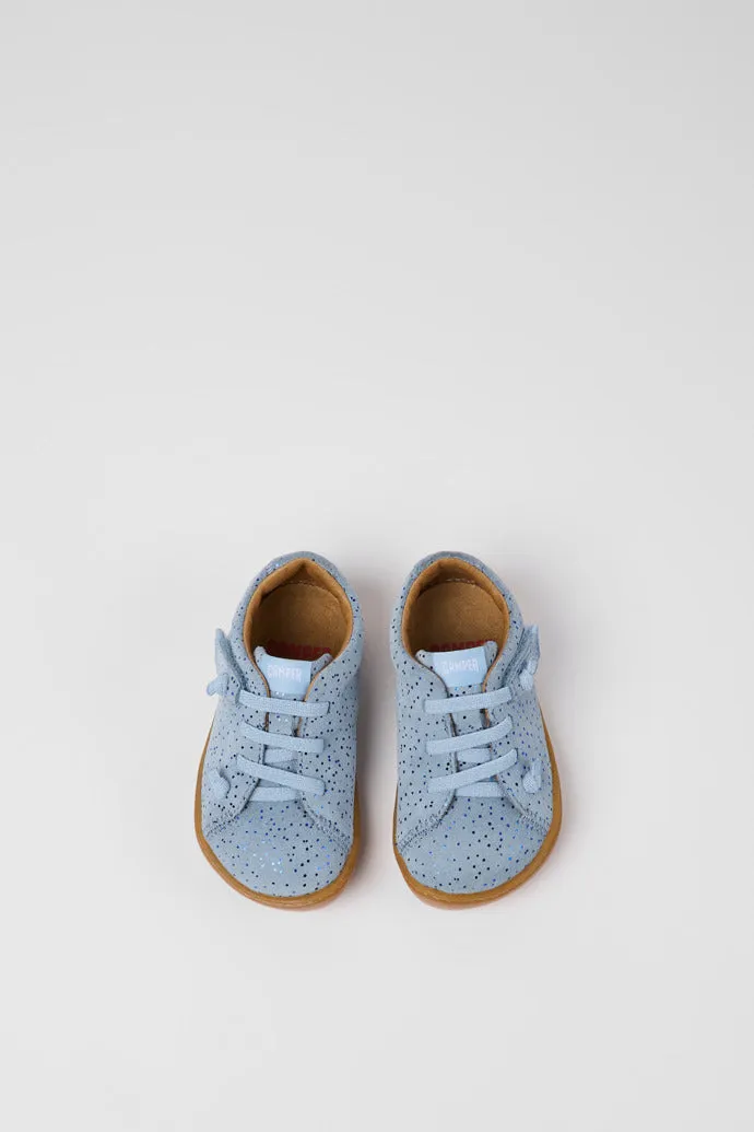 Camper Peu Cami - Light Blue Leather First Walker Shoe