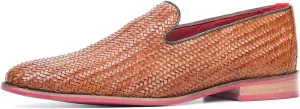 Carlos Santana Gibson Weave Loafer for Men | Calfskin Leather Upper | Ortholite? Footbed & Lightweight Rubber Outsole